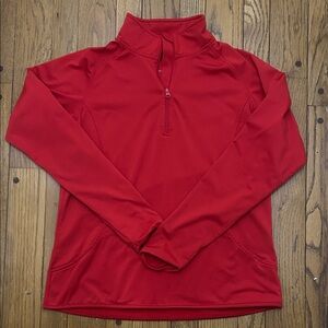 Red Quarter-Zip Pullover